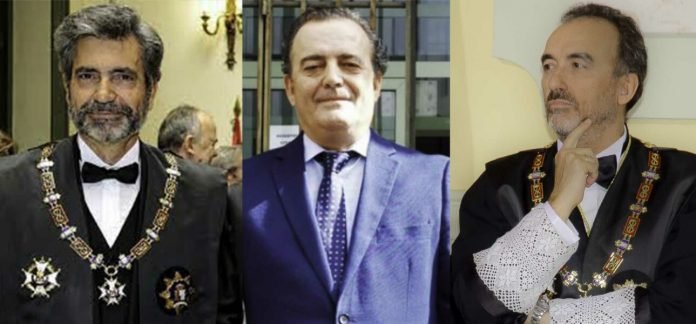 Desde la izquierda, Lesmes, Presencia y Marchena