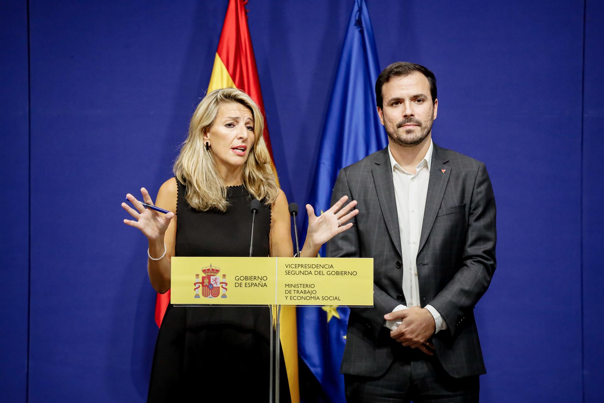 Yolanda Diaz y Alberto Garzón