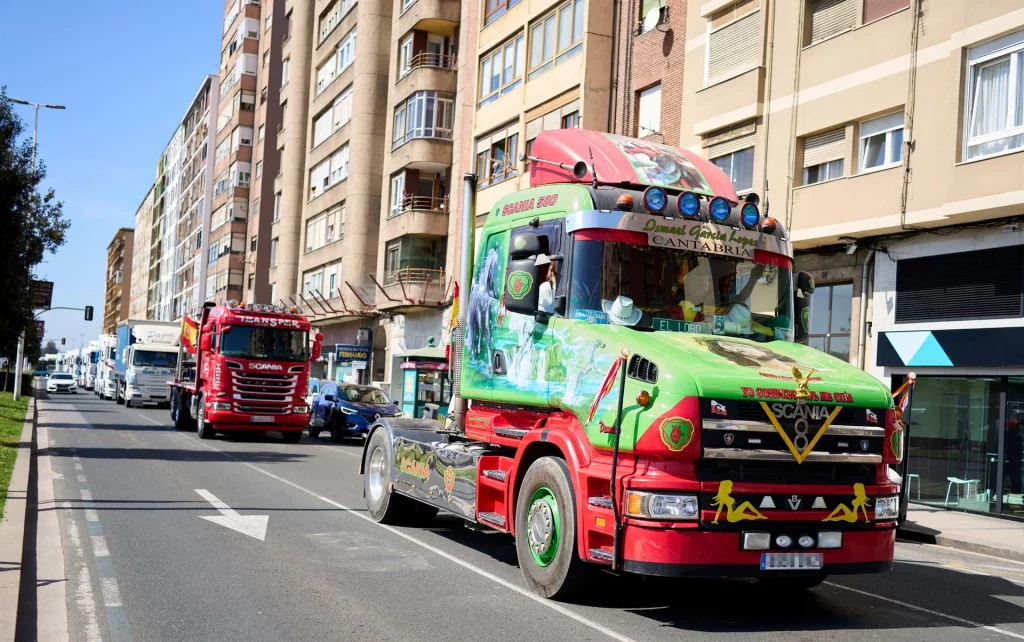 Manifestación de transportistas en Madrid