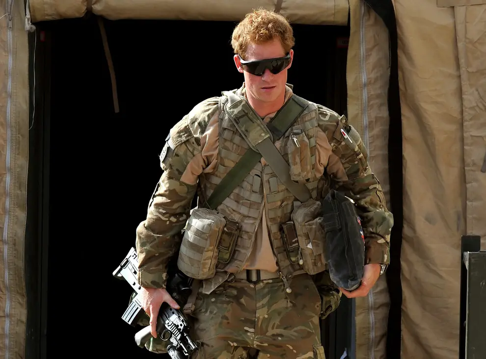 El Príncipe Harry en la base aérea británica de Camp Bastion, en Afganistán; 2012. | Fuente: PA Wire