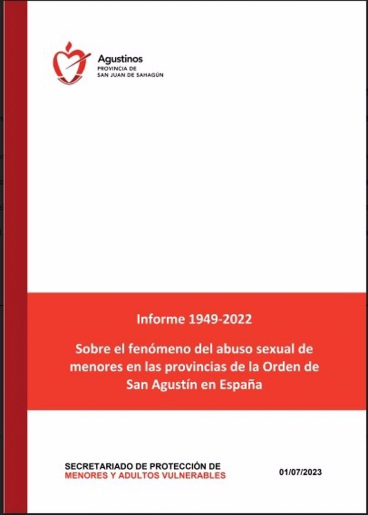 Portada del primer informe sobre abusos sexuales en la Orden de San Agustín