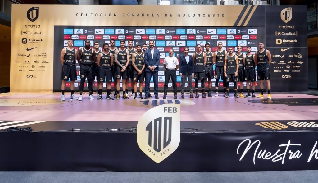 Presentación del equipo español al Mundobasket 2023