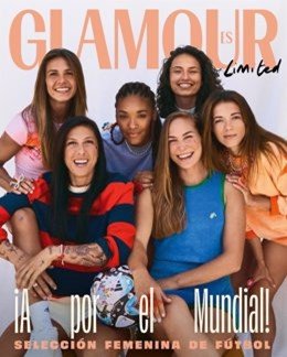 Portada de Glamour antes del Mundial con Aitana Bonmatí, Jenni Hermoso, Irene Guerrero, Salma Paralluelo, Ivana Andrés y Marta Cardona