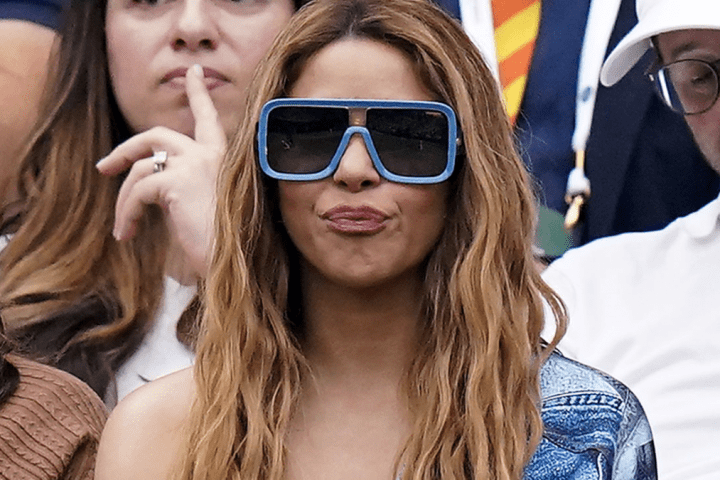 La cantante colombiana Shakira en Wimbledon, Londres.