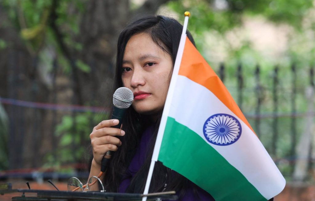 Una mujer de la tribu kuki en Manipur.