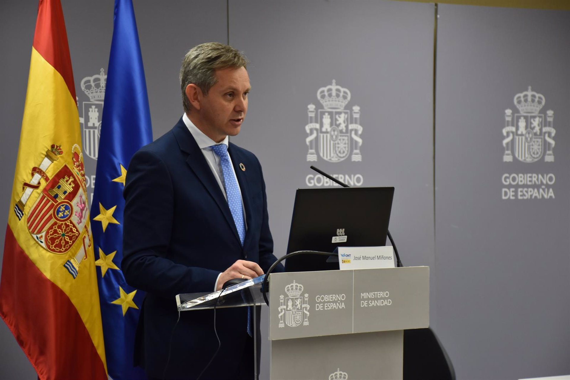 El ministro de Sanidad, José Miñones, durante el acto oficial de clausura del XIX programa de formación en donación y trasplantes. / E.P.