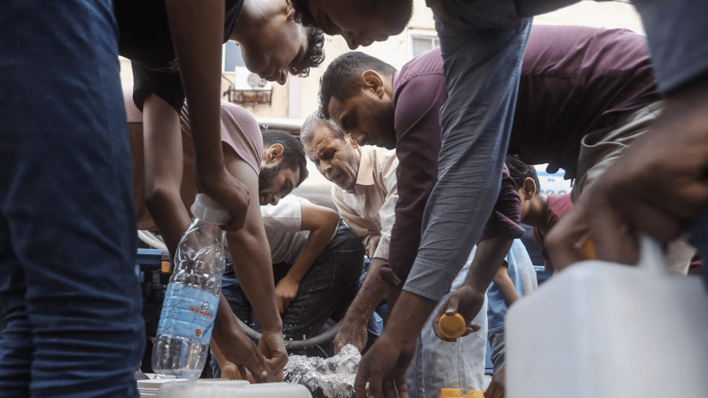 Crisis de agua por la guerra en Gaza