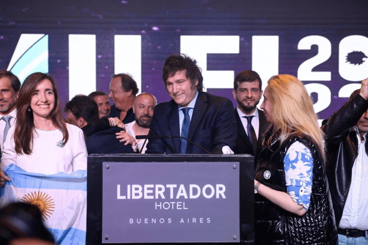 El candidato presidencial de Argentina Javier Milei