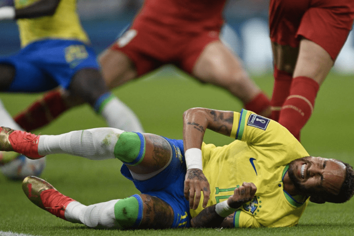 Neymar Jr., durante un partido con la selección brasileña