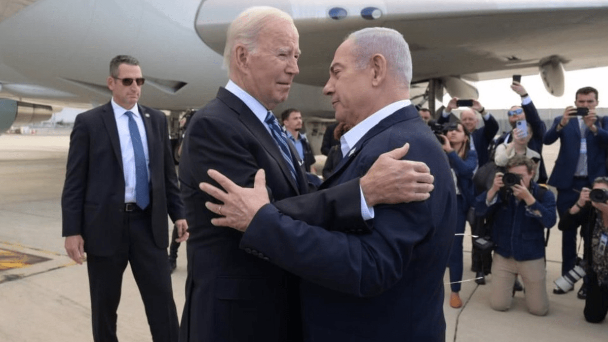 Presidente Joe Biden junto al primer ministro israelí Benjamin Netanyahu