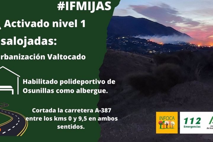 Aviso del incendio en Mijas.