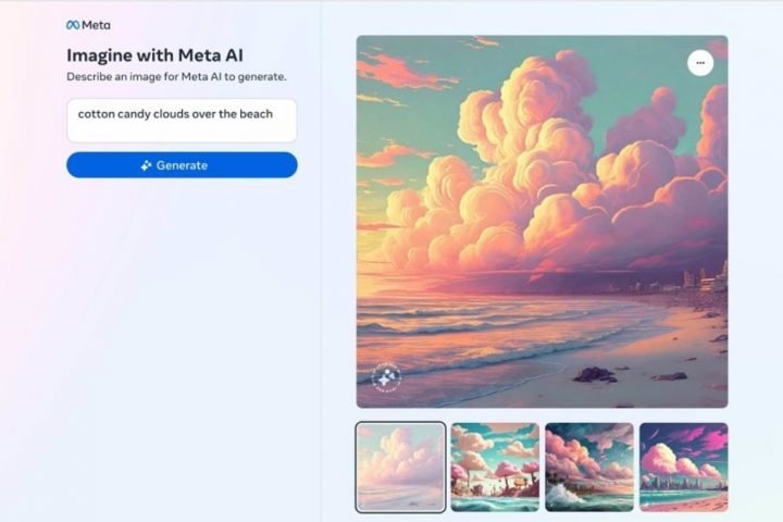 El nuevo generador web de imágenes de Meta, Imagine