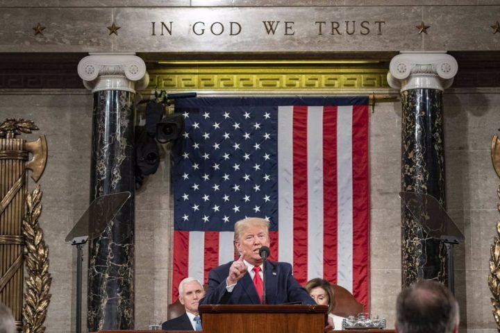 Donald Trump durante el discurso del estado de la Unión en 2020 - Europa Press