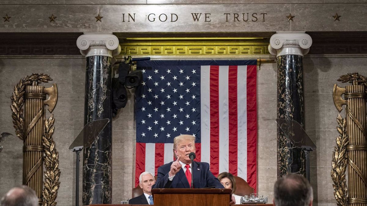 Donald Trump durante el discurso del estado de la Unión en 2020 - Europa Press