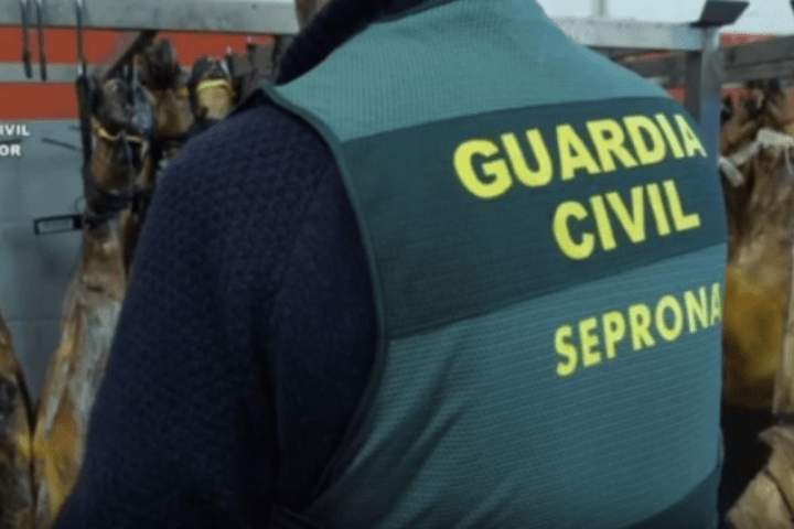 La Guardia Civil interviene en Sevilla casi una tonelada de jamones