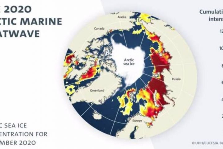 La ola de calor más poderosa registrada en el Océano Ártico hasta la fecha en 2020 / Fuente: Europa Press
