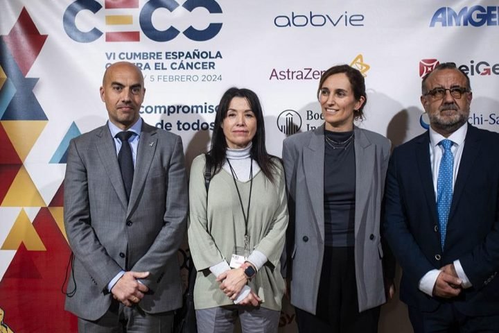 La ministra de Sanidad, Mónica García, en la clausura de la Cumbre Española contra el Cáncer: | Fuente: Moncloa