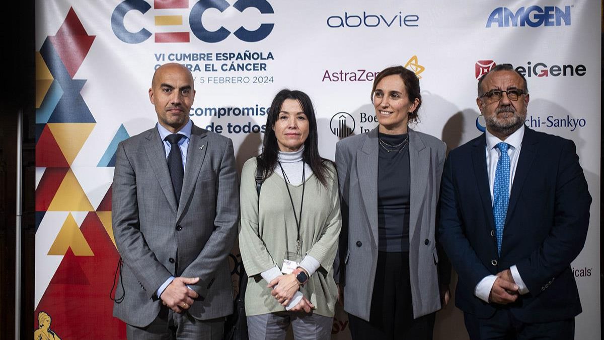 La ministra de Sanidad, Mónica García, en la clausura de la Cumbre Española contra el Cáncer: | Fuente: Moncloa