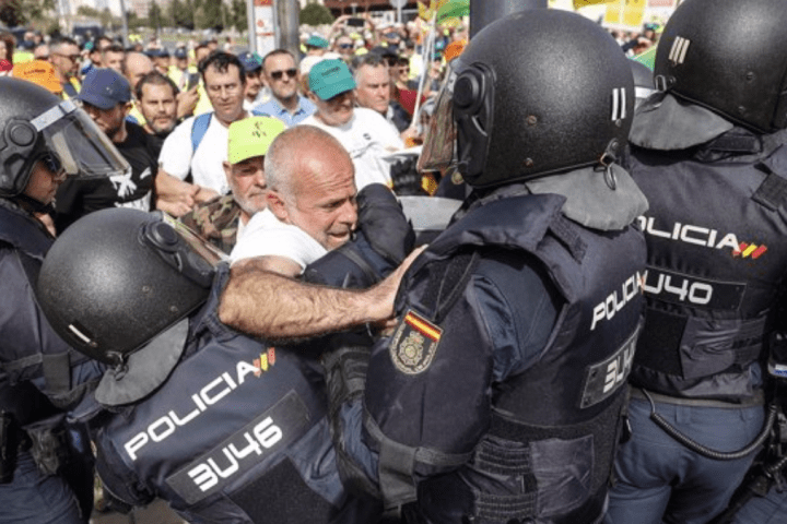 Manifestantes y detenidos en las protestas del campo