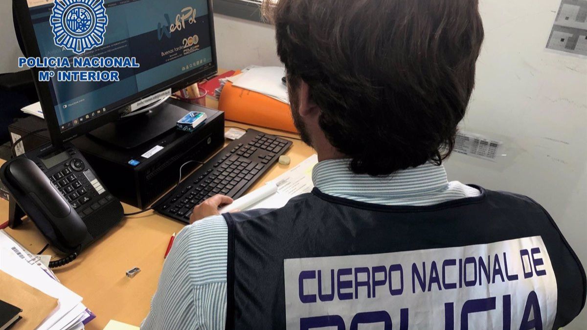 Policia delante de un ordenador | Fuente: PN