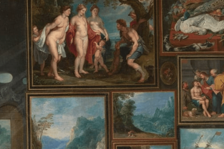 Detalle de La Vista y el Olfato. Hendrick van Balen, Jan Brueghel el Joven, Frans Francken II, Sebastian Vrancx y otros | Fuente: Museo del Prado