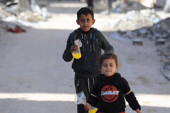 Niños palestinos en Gaza