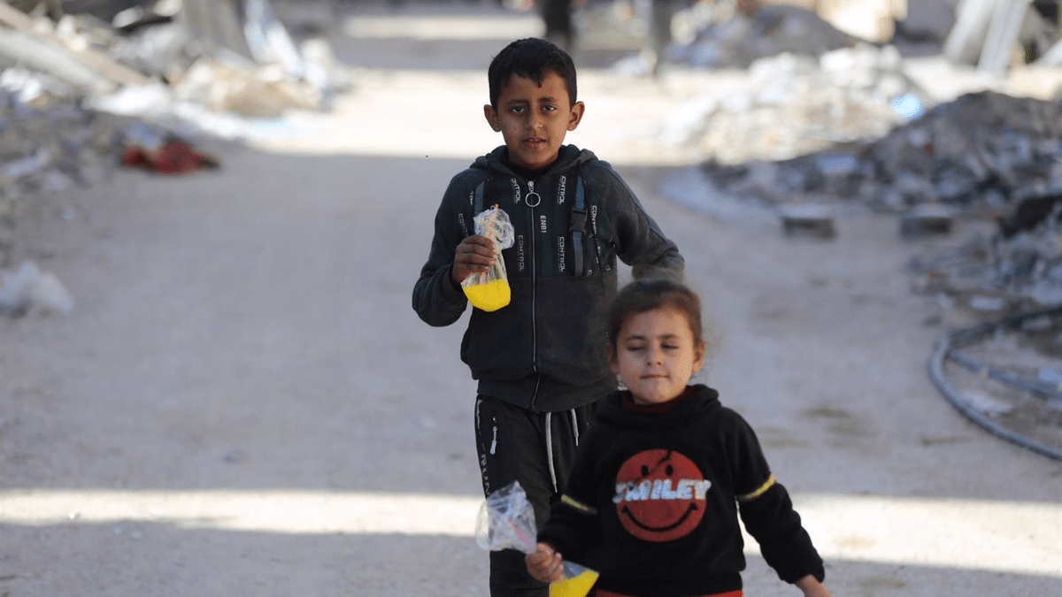 Niños palestinos en Gaza