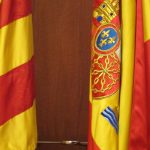Las banderas catalana y española | Fuente: Europa Press
