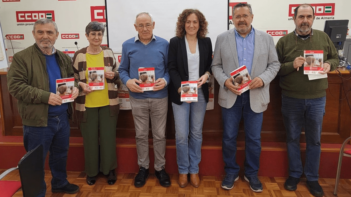 Presentación del Observatorio de las personas mayores 2023 de CCOO-Andalicía, hablando sobre las ayudas a la dependencia