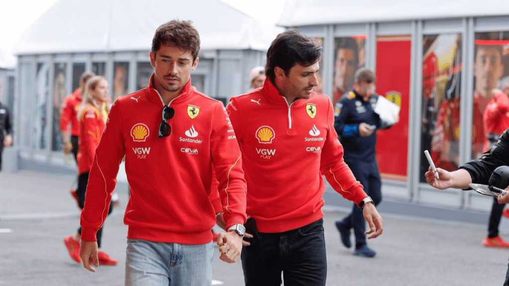 Ferrari Miami: Charles Leclerc y Carlos Sainz durante el Gran Premio de Japón de 2024