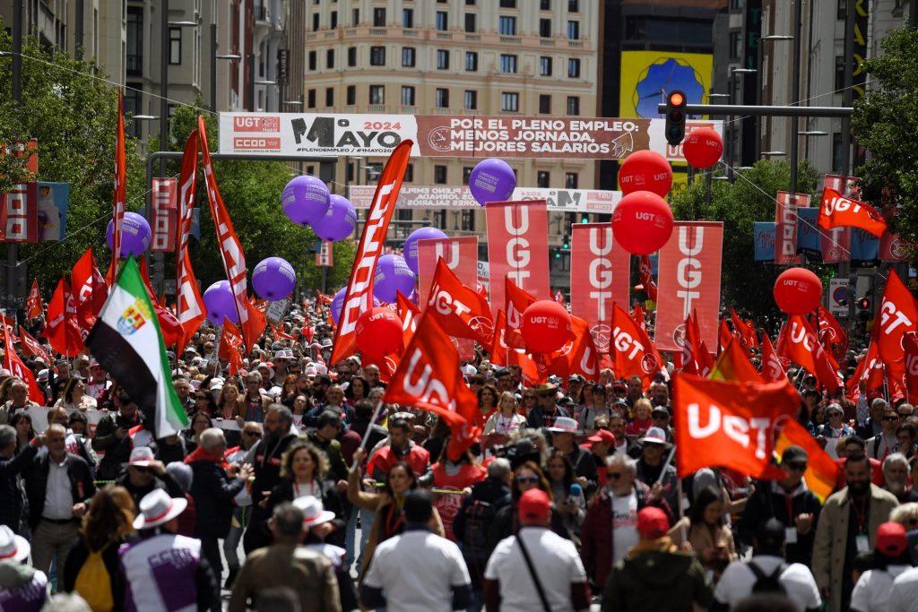 La izquierda politiza el 1 de Mayo en apoyo del discurso sanchista