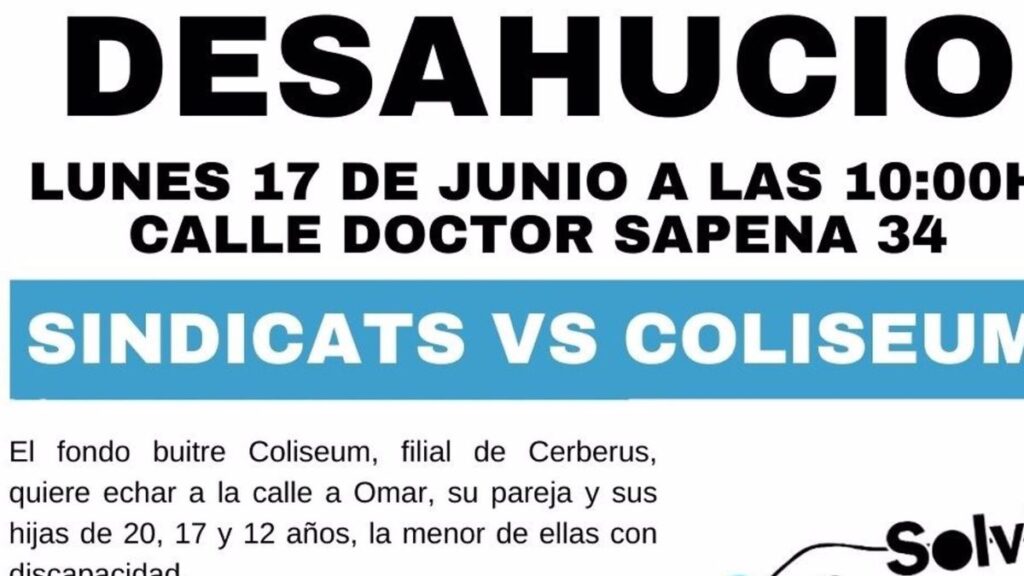 Desahucio de una familia con tres hijas, dos de ellas menores