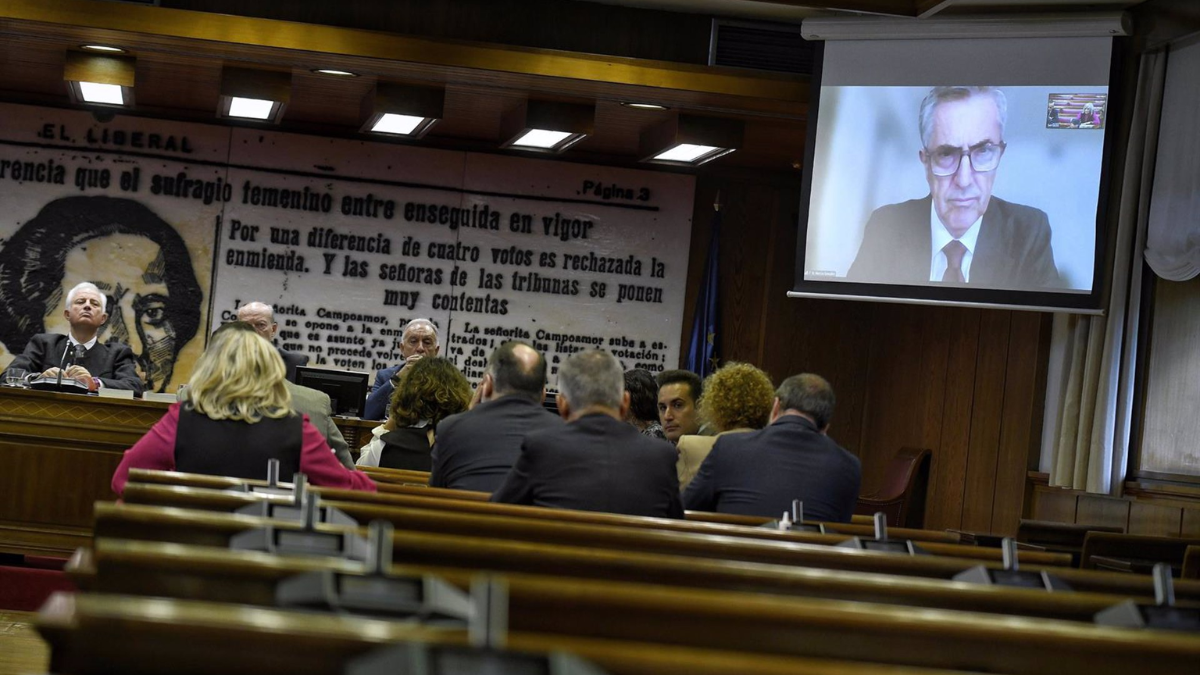 Leonardo Marcos guardia civil koldo González comparece por videoconferencia durante una Comisión de Investigación sobre la Operación Delorme, en el Senado