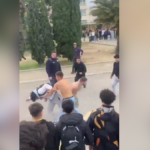 Un fragmento de la pelea captado por estudiantes | Aliança Catalana