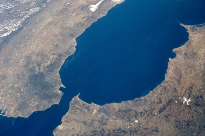 Detalle del Mar Mediterráneo en el Estrecho de Gibraltar y Mar de Alborán | NASA