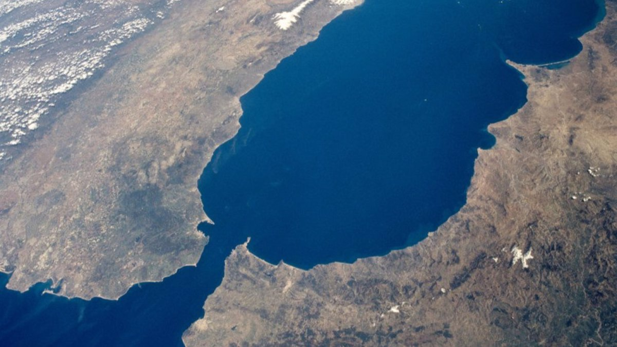 Detalle del Mar Mediterráneo en el Estrecho de Gibraltar y Mar de Alborán | NASA