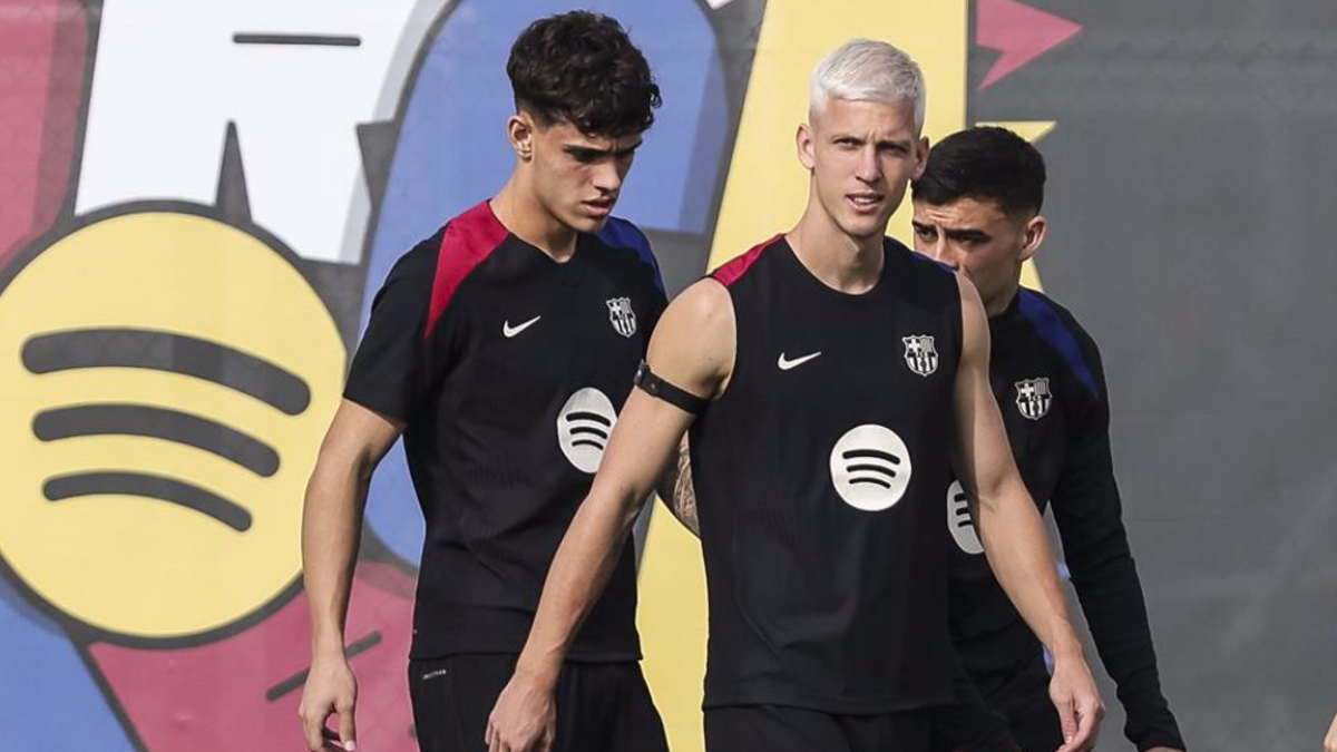 Pau Víctor y Dani olmo, durante un entrenamiento con el FC Barcelona | Barça Media