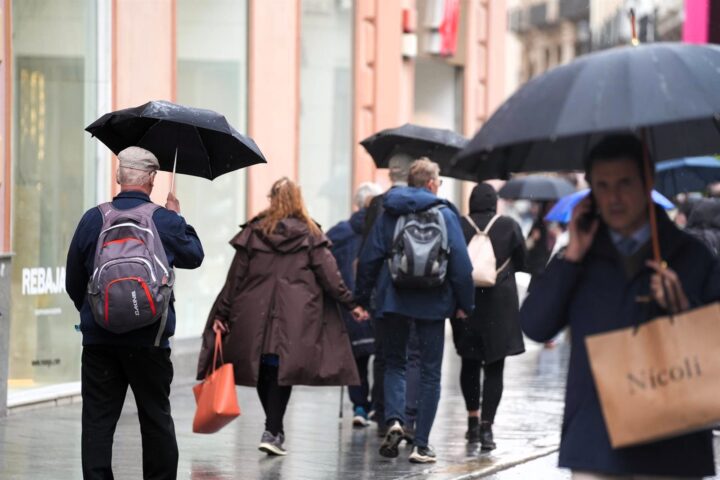 La borrasca Jana activa este lunes alertas amarillas por tormentas