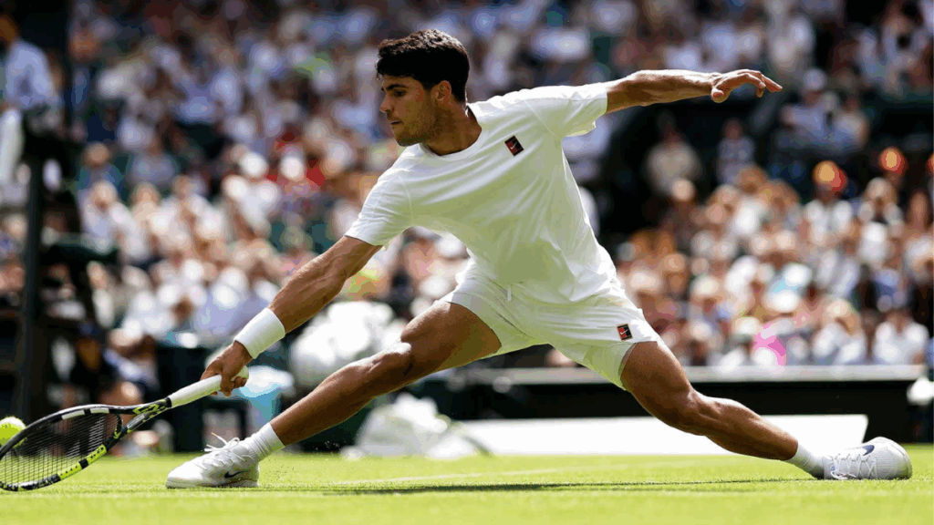 Alcaraz supera a Fognini en un debut agónico en Wimbledon 2025