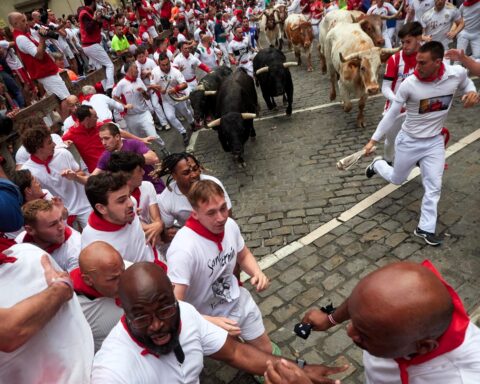 Los toros de Victoriano del Río protagonizan un vertiginoso y limpio encierro
