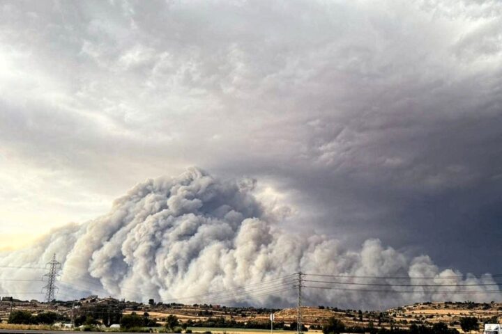 Dos agricultores muertos en un incendio forestal en Lérida