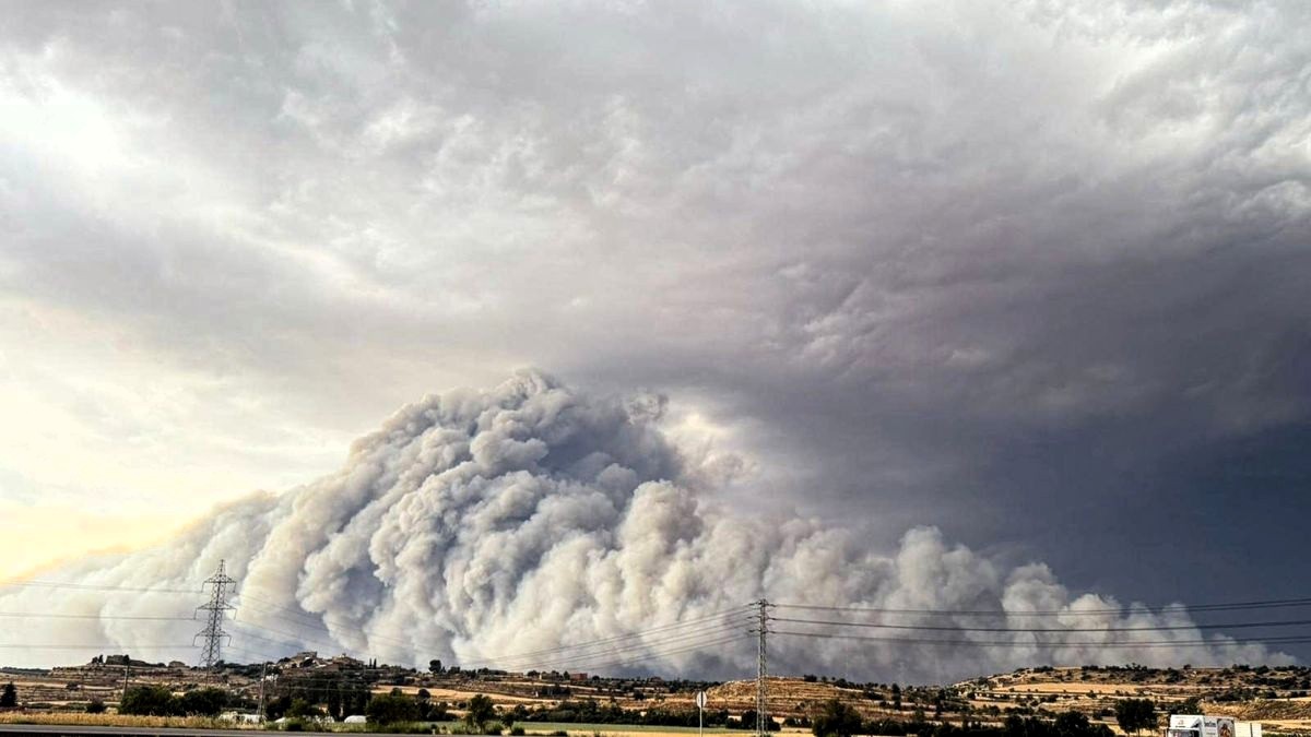 Dos agricultores muertos en un incendio forestal en Lérida