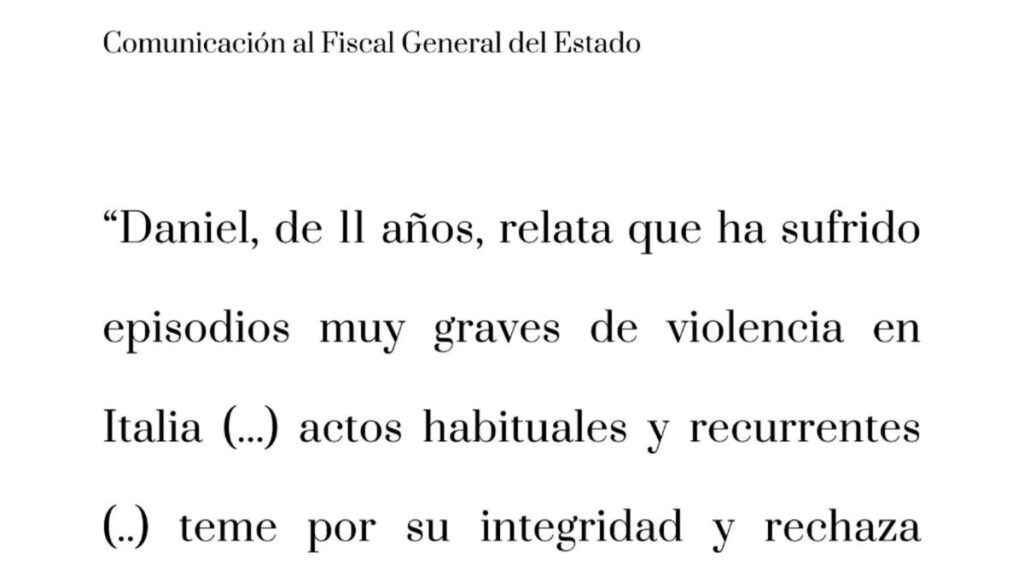 El hijo menor de Juana Rivas escribe a la ministra de Juventud para decir que no quiere volver a Italia con su padre: "Tiene miedo"