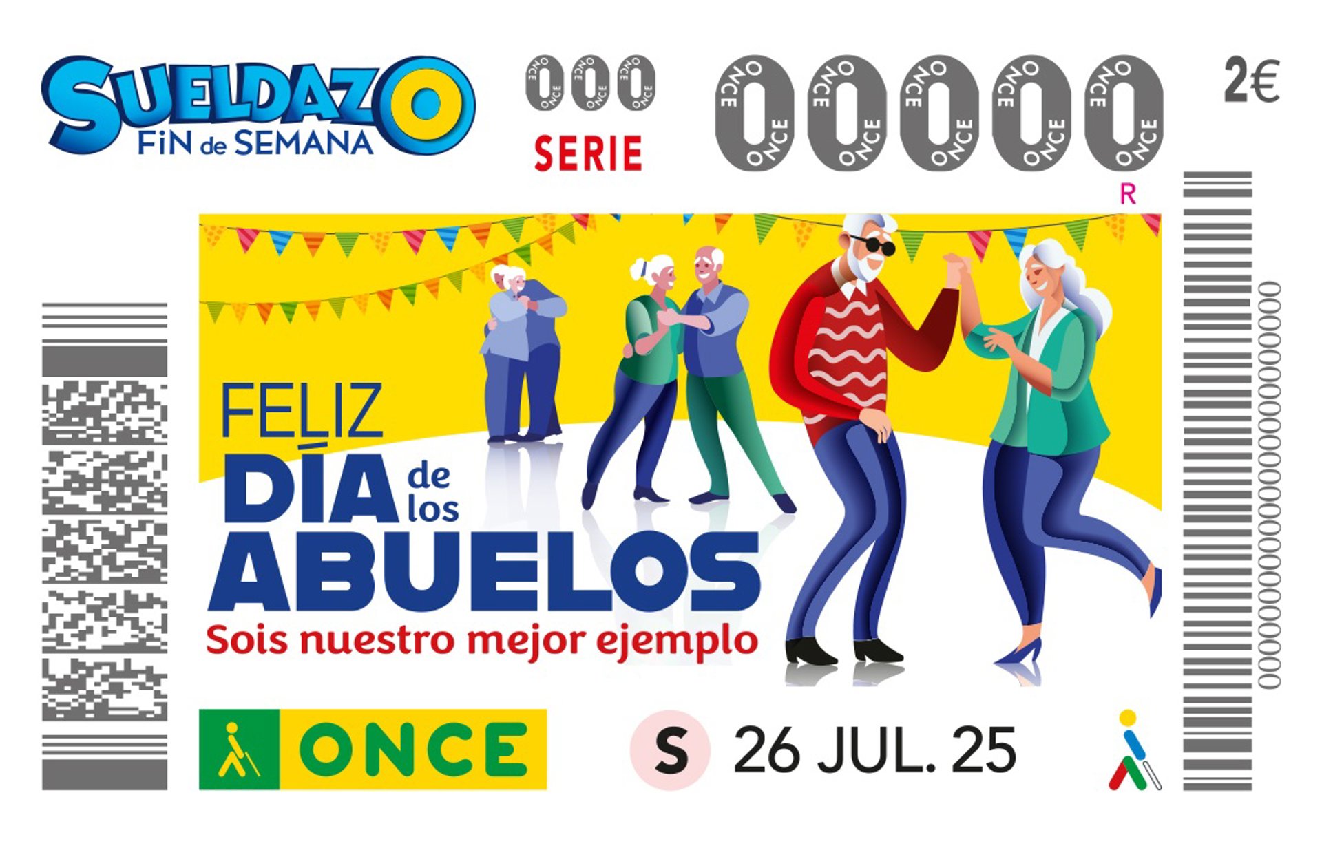 La ONCE dedica el cupón de este sábado al Día de los Abuelos: "Sois nuestro ejemplo"