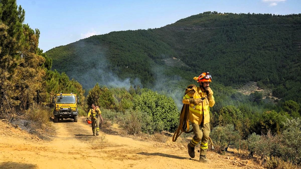 Continúan activos los incendios en Ávila y Cáceres pero por primera vez en días su evolución es favorable