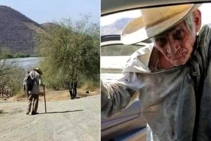 El hombre que detuvo su reloj en una carretera