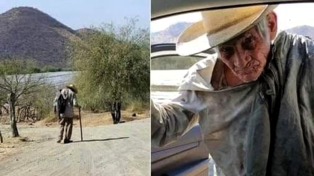 El hombre que detuvo su reloj en una carretera