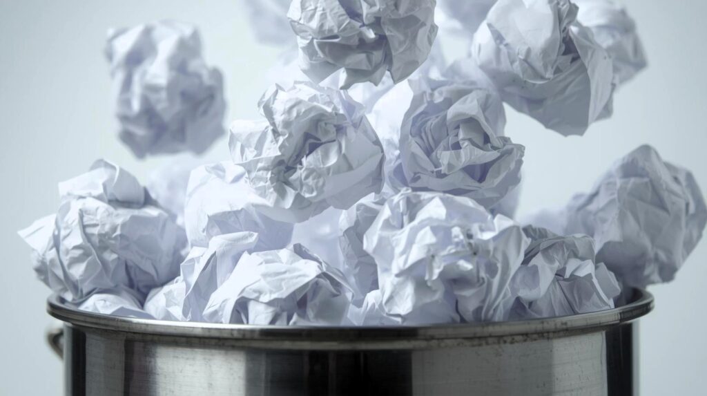 Papeles arrugados