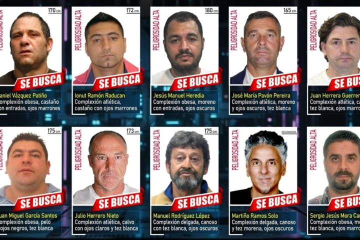 Estos son los diez criminales españoles más buscados