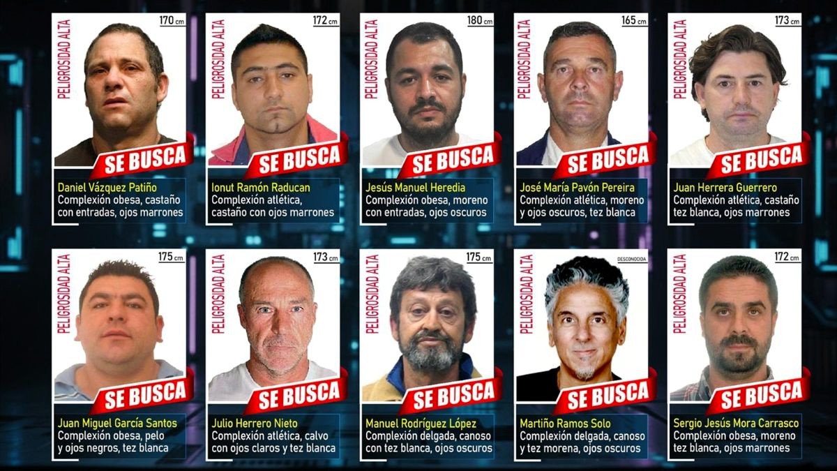 Estos son los diez criminales españoles más buscados